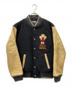 CASTELBAJACカステルバジャック）の古着「スタジャン」｜ブラック×ベージュ