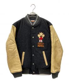 CASTELBAJAC（カステルバジャック）の古着「スタジャン」｜ブラック×ベージュ