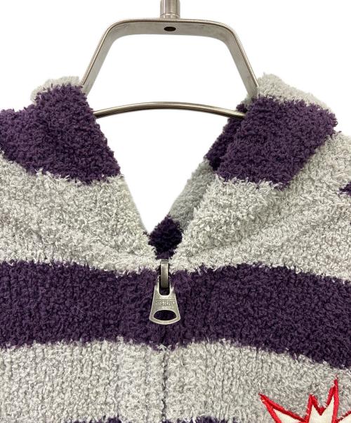 Hysteric Glamour（ヒステリックグラマー）Hysteric Glamour (ヒステリックグラマー) ジップパーカー パープル×グレー サイズ:Sの古着・服飾アイテム