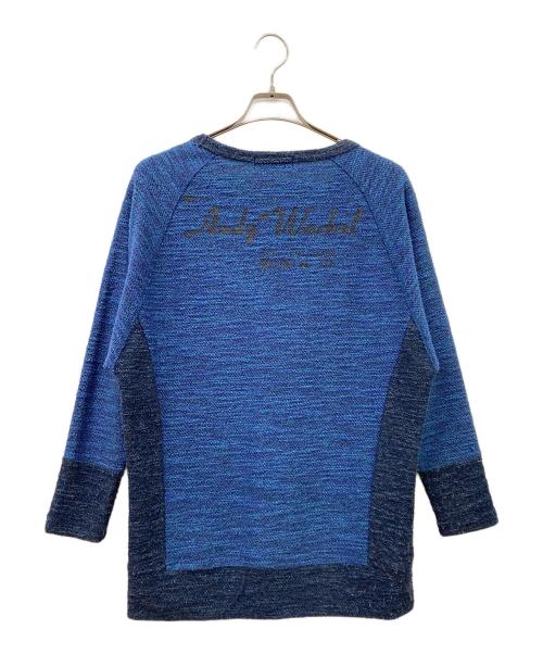 Andy Warhol by HYSTERIC GLAMOUR（アンディーウォーホルバイヒステリックグラマー）Andy Warhol by HYSTERIC GLAMOUR (アンディーウォーホルバイヒステリックグラマー) 薄手ニット ブルー サイズ:Freeの古着・服飾アイテム