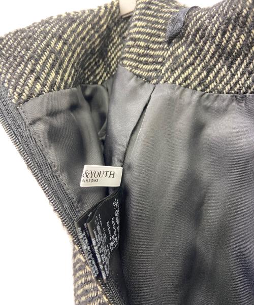 BEAUTY&YOUTH（ビューティーアンドユース）BEAUTY&YOUTH (ビューティーアンドユース) ツイードスカート ブラック サイズ:M 未使用品の古着・服飾アイテム