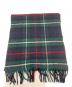 中古・古着 Burberry's (バーバリーズ) カシミヤマフラー グリーン×ネイビー：9000円