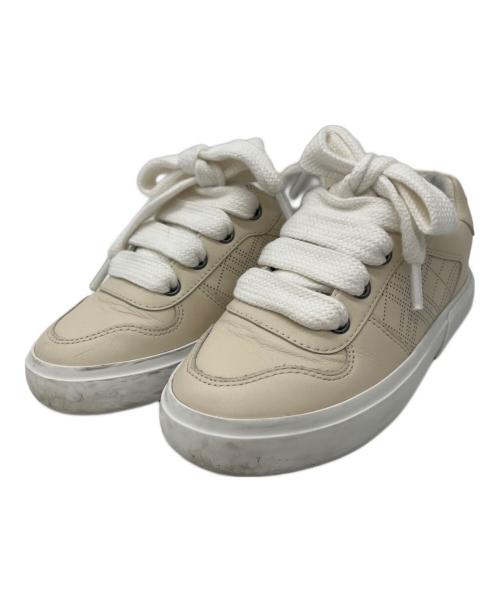 BURBERRY（バーバリー）BURBERRY (バーバリー) Kids Noah Trainers ベージュ×ホワイト サイズ:31の古着・服飾アイテム