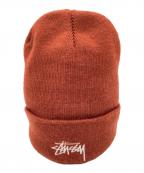 stussyステューシー）の古着「stussy　USA製 90s　ニット帽」｜ブラウン