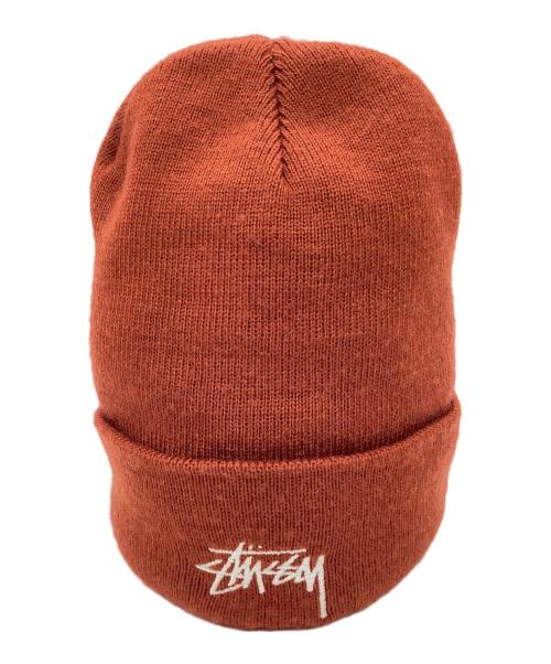 stussy（ステューシー）stussy (ステューシー) stussy　USA製 90s　ニット帽 ブラウンの古着・服飾アイテム