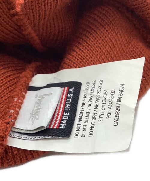 stussy（ステューシー）stussy (ステューシー) stussy　USA製 90s　ニット帽 ブラウンの古着・服飾アイテム