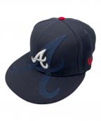 New Eraニューエラ）の古着「New Era　MLB アトランタ　キャップ」｜ネイビー×レッド