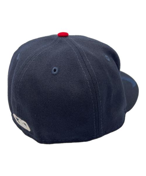 New Era（ニューエラ）New Era (ニューエラ) New Era　MLB アトランタ　キャップ ネイビー×レッドの古着・服飾アイテム