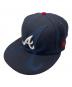 New Era（ニューエラ）の古着「New Era　MLB アトランタ　キャップ」｜ネイビー×レッド