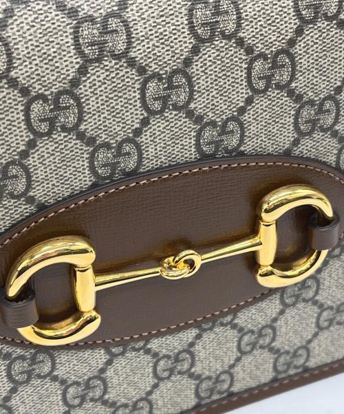 GUCCI（グッチ）GUCCI (グッチ) ホースビット1955スモールトップハンドルバッグ ベージュ×ブラウンの古着・服飾アイテム