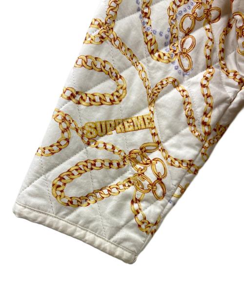 SUPREME（シュプリーム）Supreme (シュプリーム) Chains Quilted jacket ホワイト サイズ:Mの古着・服飾アイテム