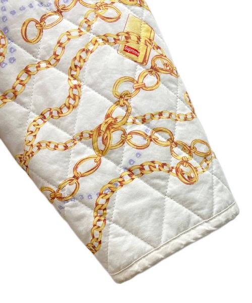 SUPREME（シュプリーム）Supreme (シュプリーム) Chains Quilted jacket ホワイト サイズ:Mの古着・服飾アイテム