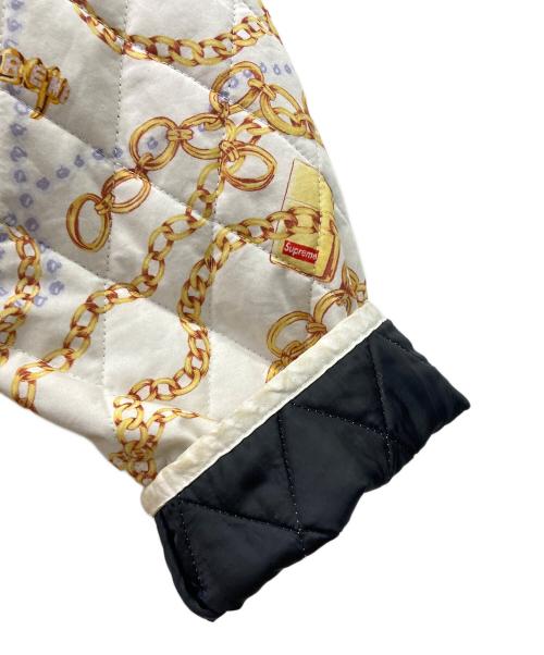 SUPREME（シュプリーム）Supreme (シュプリーム) Chains Quilted jacket ホワイト サイズ:Mの古着・服飾アイテム