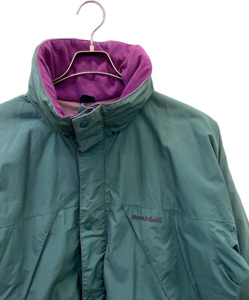 mont-bell（モンベル）mont-bell (モンベル) 中綿ナイロンジャケット グリーン×パープル サイズ:Lの古着・服飾アイテム