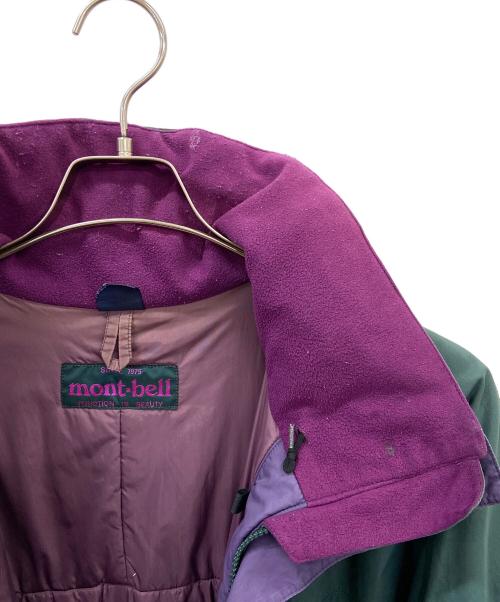 mont-bell（モンベル）mont-bell (モンベル) 中綿ナイロンジャケット グリーン×パープル サイズ:Lの古着・服飾アイテム