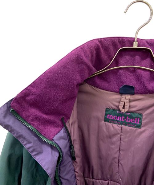 mont-bell（モンベル）mont-bell (モンベル) 中綿ナイロンジャケット グリーン×パープル サイズ:Lの古着・服飾アイテム