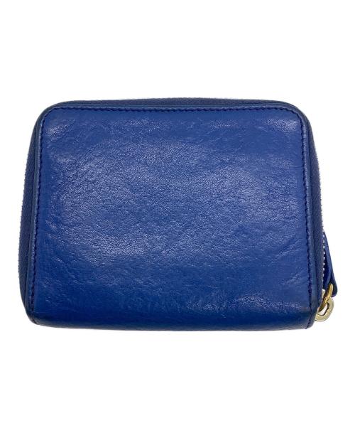 IL BISONTE（イル ビゾンテ）IL BISONTE (イル ビゾンテ) ラウンドファスナーウォレット ブルーの古着・服飾アイテム