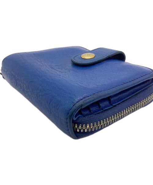 IL BISONTE（イル ビゾンテ）IL BISONTE (イル ビゾンテ) ラウンドファスナーウォレット ブルーの古着・服飾アイテム