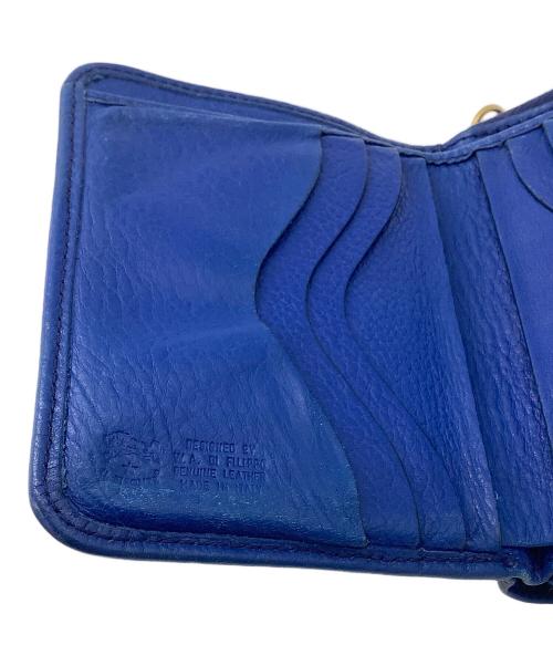 IL BISONTE（イル ビゾンテ）IL BISONTE (イル ビゾンテ) ラウンドファスナーウォレット ブルーの古着・服飾アイテム