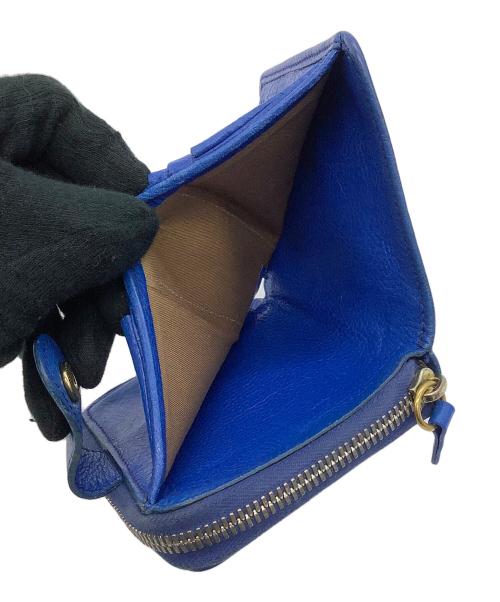 IL BISONTE（イル ビゾンテ）IL BISONTE (イル ビゾンテ) ラウンドファスナーウォレット ブルーの古着・服飾アイテム