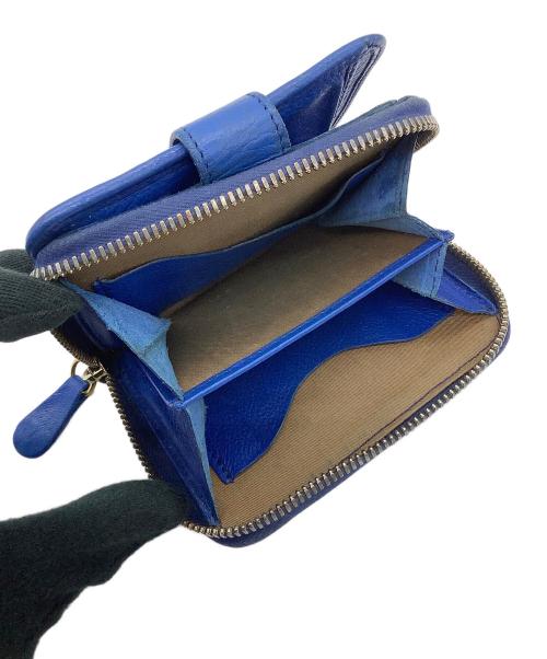 IL BISONTE（イル ビゾンテ）IL BISONTE (イル ビゾンテ) ラウンドファスナーウォレット ブルーの古着・服飾アイテム