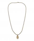 A BATHING APEア ベイシング エイプ）の古着「A BATHING APE 　Rhinestone Ape Head Necklace」｜ゴールド