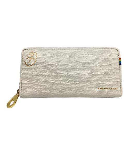CASTELBAJAC（カステルバジャック）CASTELBAJAC (カステルバジャック) CASTELBAJAC　ラウンドファスナー財布 ホワイトの古着・服飾アイテム