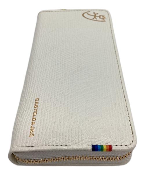 CASTELBAJAC（カステルバジャック）CASTELBAJAC (カステルバジャック) CASTELBAJAC　ラウンドファスナー財布 ホワイトの古着・服飾アイテム