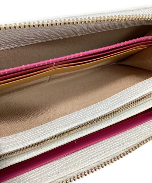 CASTELBAJAC（カステルバジャック）CASTELBAJAC (カステルバジャック) CASTELBAJAC　ラウンドファスナー財布 ホワイトの古着・服飾アイテム