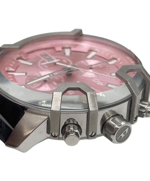 DIESEL（ディーゼル）DIESEL (ディーゼル) DIESEL　クォーツ　レザーベルト　腕時計 ピンクの古着・服飾アイテム