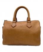 RALPH LAURENラルフローレン）の古着「RALPH LAUREN　ミニボストンバッグ」｜ブラウン