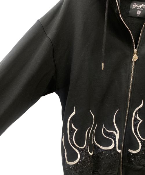 SUPPLIER（サプライヤー）SUPPLIER (サプライヤー) ジップパーカー ブラック サイズ:XLの古着・服飾アイテム