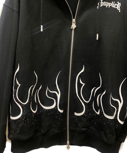 SUPPLIER（サプライヤー）SUPPLIER (サプライヤー) ジップパーカー ブラック サイズ:XLの古着・服飾アイテム