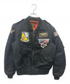 AVIREXアヴィレックス）の古着「L-2Aジャケット」｜ブラック