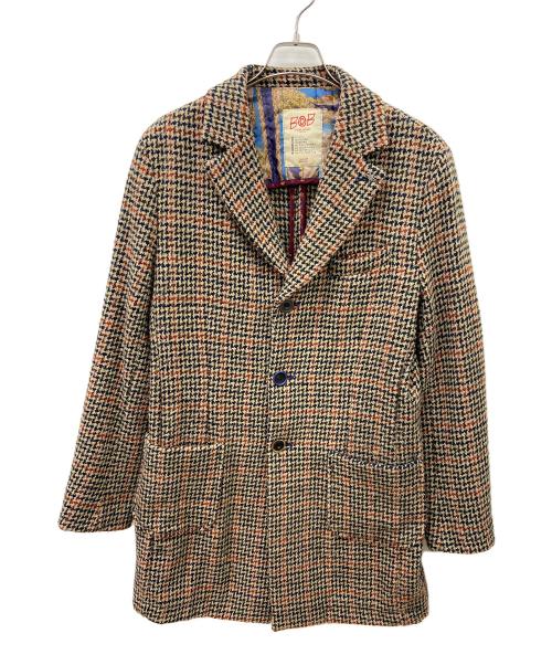 Bob（ボブ）Bob (ボブ) チェスターコート ベージュ×ブラック サイズ:52の古着・服飾アイテム