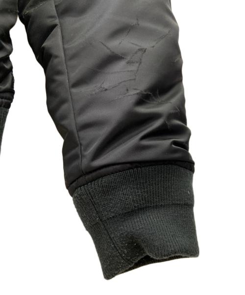 DIESEL（ディーゼル）DIESEL (ディーゼル) クラッシュ加工MA-1ジャケット ブラック×オレンジ サイズ:Lの古着・服飾アイテム