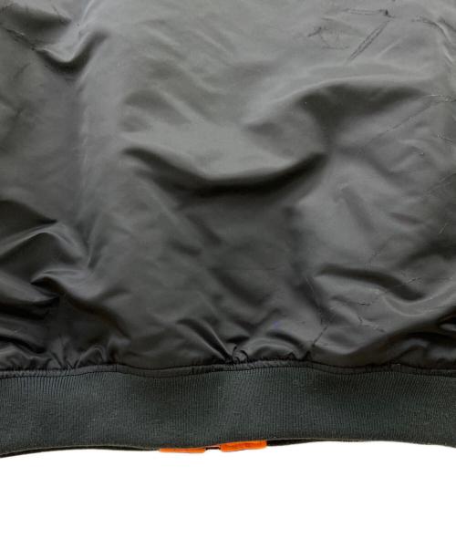 DIESEL（ディーゼル）DIESEL (ディーゼル) クラッシュ加工MA-1ジャケット ブラック×オレンジ サイズ:Lの古着・服飾アイテム