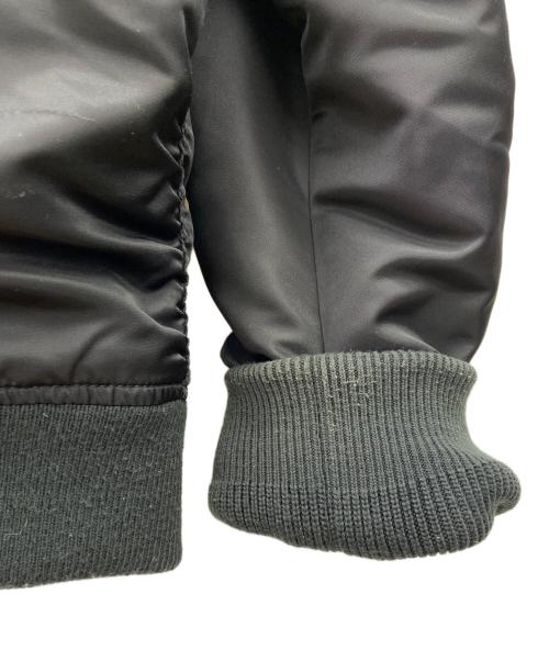 DIESEL（ディーゼル）DIESEL (ディーゼル) クラッシュ加工MA-1ジャケット ブラック×オレンジ サイズ:Lの古着・服飾アイテム