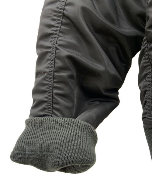 DIESEL（ディーゼル）DIESEL (ディーゼル) クラッシュ加工MA-1ジャケット ブラック×オレンジ サイズ:Lの古着・服飾アイテム