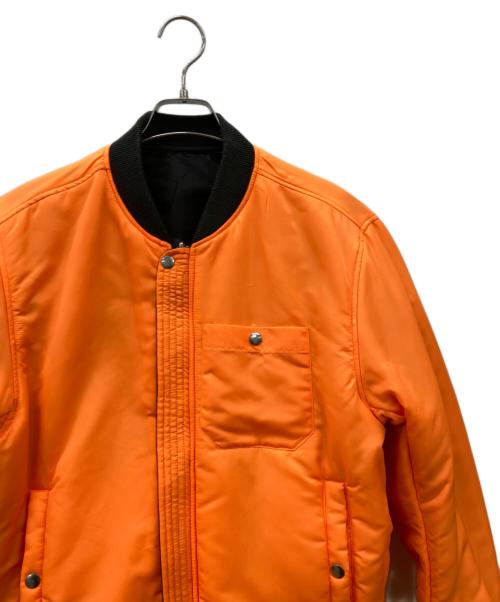 DIESEL（ディーゼル）DIESEL (ディーゼル) クラッシュ加工MA-1ジャケット ブラック×オレンジ サイズ:Lの古着・服飾アイテム