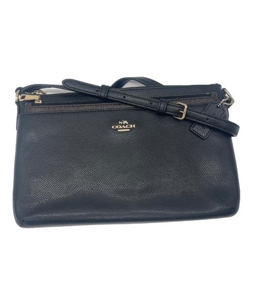 COACH（コーチ）COACH (コーチ) ショルダーバッグ ブラック×ブラウンの古着・服飾アイテム
