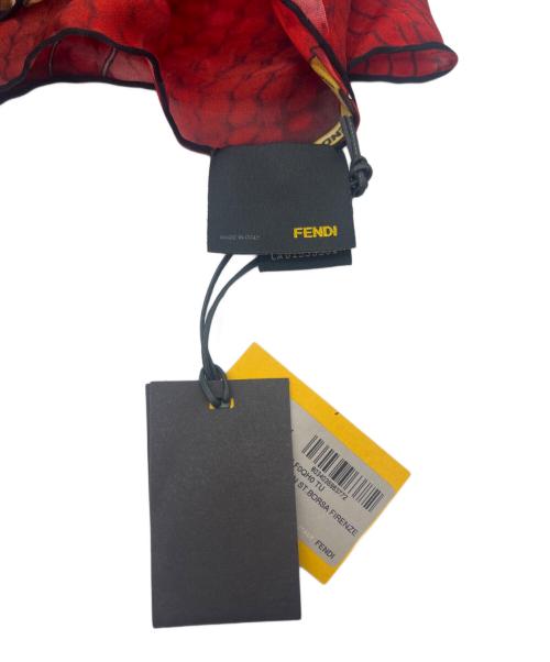 FENDI（フェンディ）FENDI (フェンディ) シルクスカーフ レッド 未使用品の古着・服飾アイテム