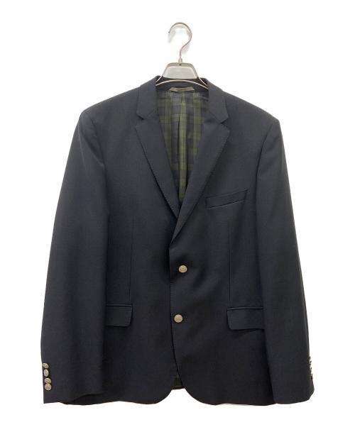 HUGO BOSS（ヒューゴ ボス）HUGO BOSS (ヒューゴ ボス) テーラードジャケット ブラック×オリーブ サイズ:52の古着・服飾アイテム