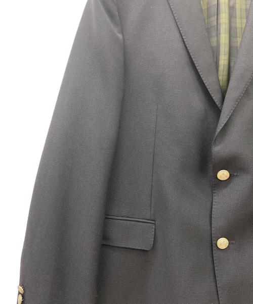 HUGO BOSS（ヒューゴ ボス）HUGO BOSS (ヒューゴ ボス) テーラードジャケット ブラック×オリーブ サイズ:52の古着・服飾アイテム