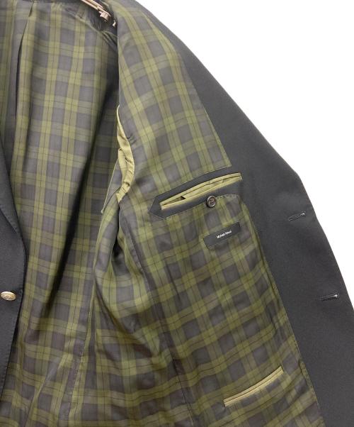 HUGO BOSS（ヒューゴ ボス）HUGO BOSS (ヒューゴ ボス) テーラードジャケット ブラック×オリーブ サイズ:52の古着・服飾アイテム