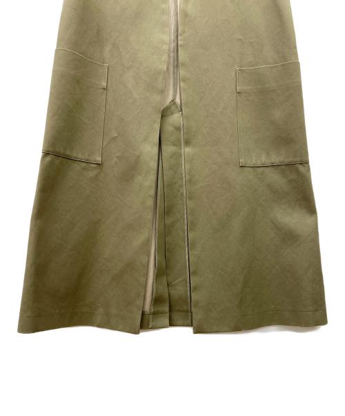INED（イネド）INED (イネド) チノラファピーチ ロングジレ オリーブ サイズ:7の古着・服飾アイテム