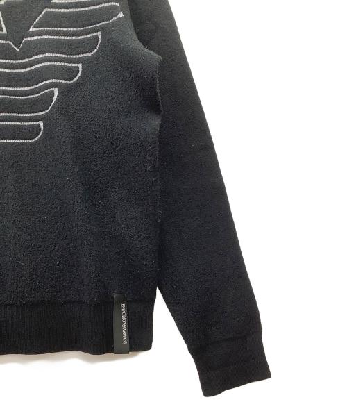 EMPORIO ARMANI（エンポリオ アルマーニ）EMPORIO ARMANI (エンポリオアルマーニ) 厚手ニット ブラック×グレー サイズ:Sの古着・服飾アイテム