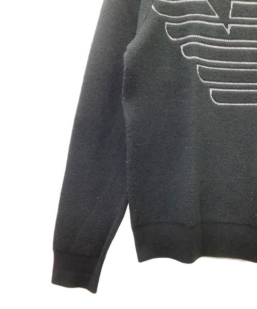 EMPORIO ARMANI（エンポリオ アルマーニ）EMPORIO ARMANI (エンポリオアルマーニ) 厚手ニット ブラック×グレー サイズ:Sの古着・服飾アイテム