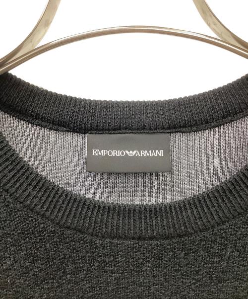 EMPORIO ARMANI（エンポリオ アルマーニ）EMPORIO ARMANI (エンポリオアルマーニ) 厚手ニット ブラック×グレー サイズ:Sの古着・服飾アイテム