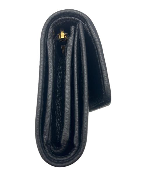 PRADA（プラダ）PRADA (プラダ) 3つ折り財布 ブラックの古着・服飾アイテム